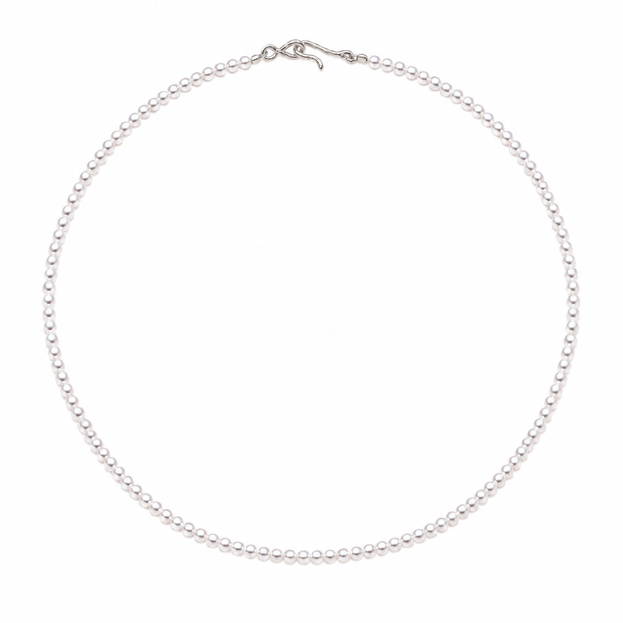 The Swan Silver Pearl Choker