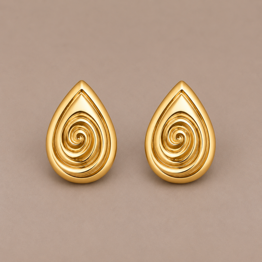 Escargot Gold Earrings