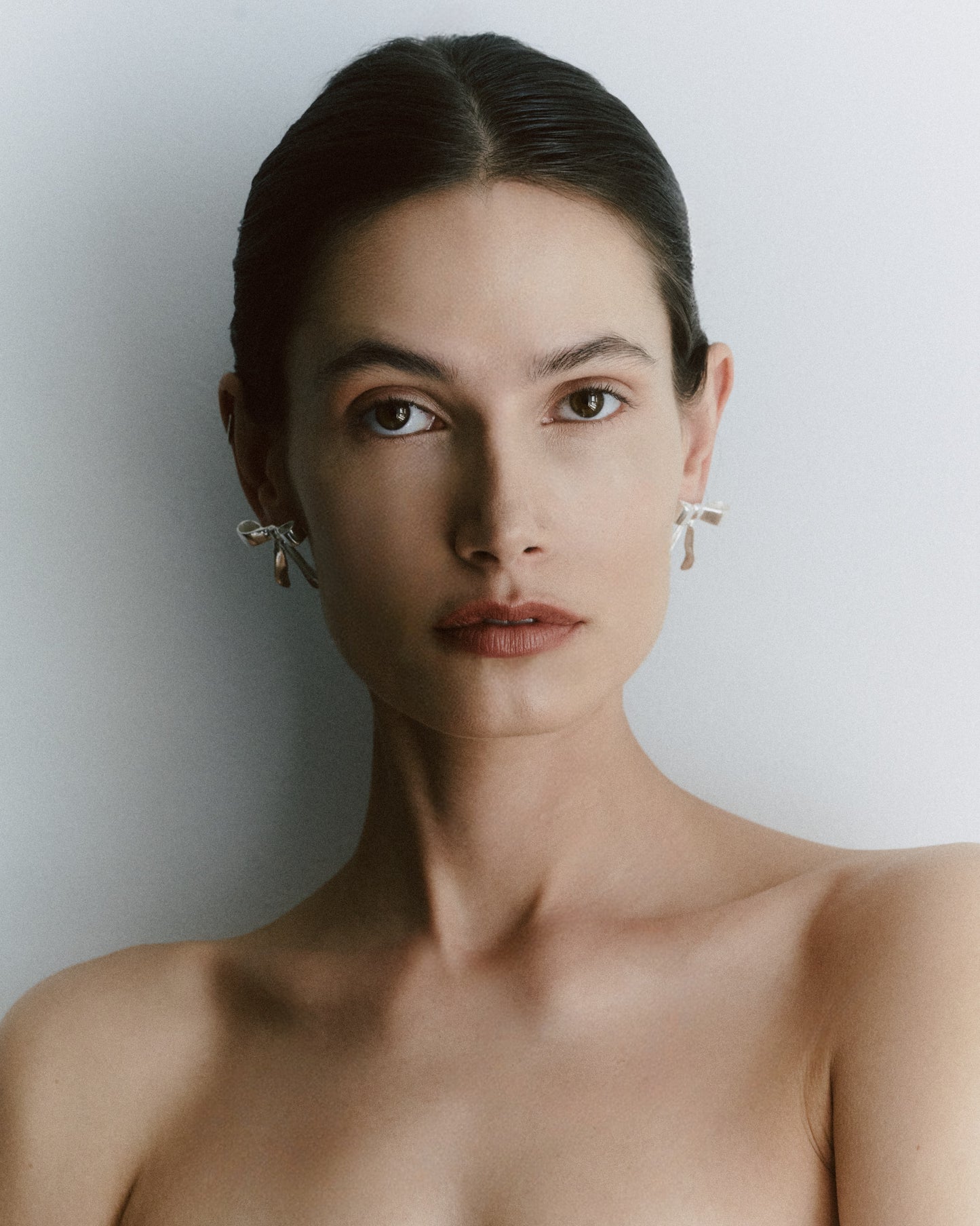 Bow Silver Earrings