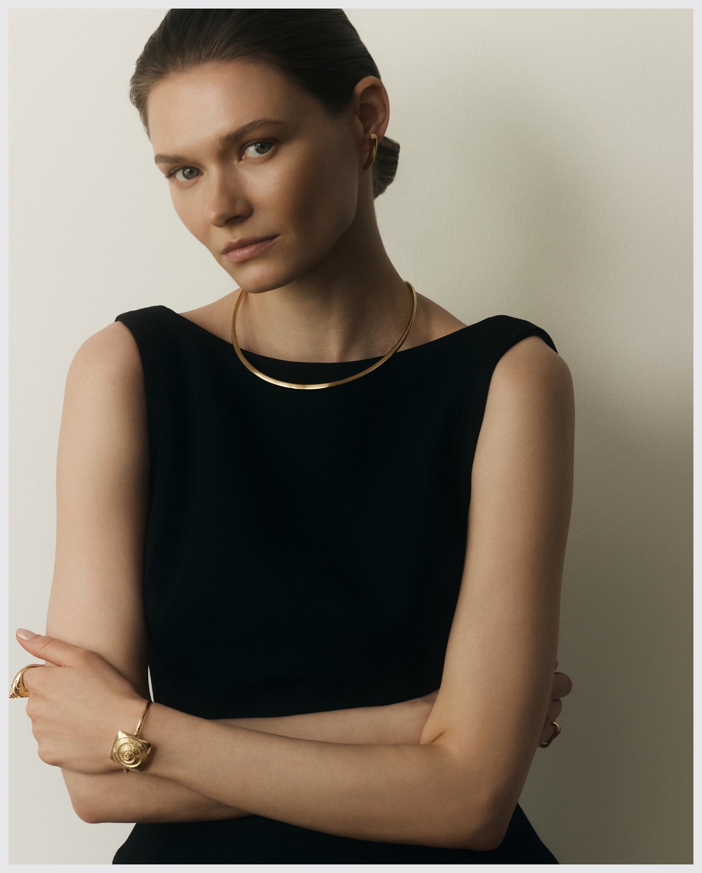 Tube Large Gold Earrings