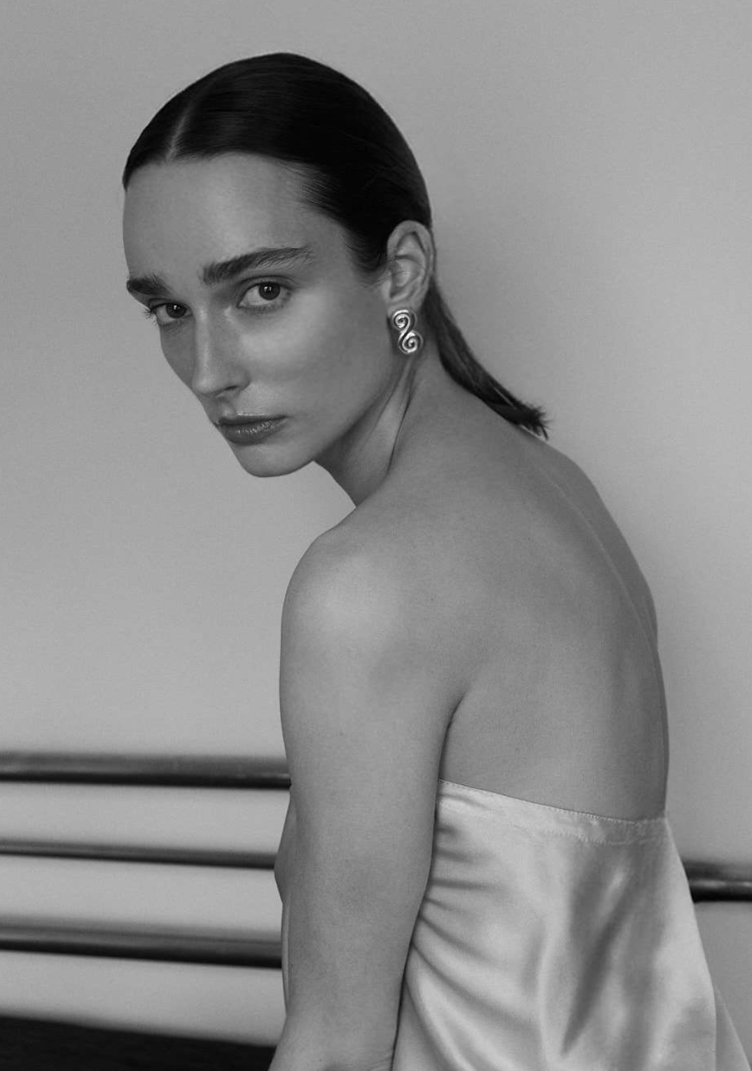 Louise Silver Double Earrings