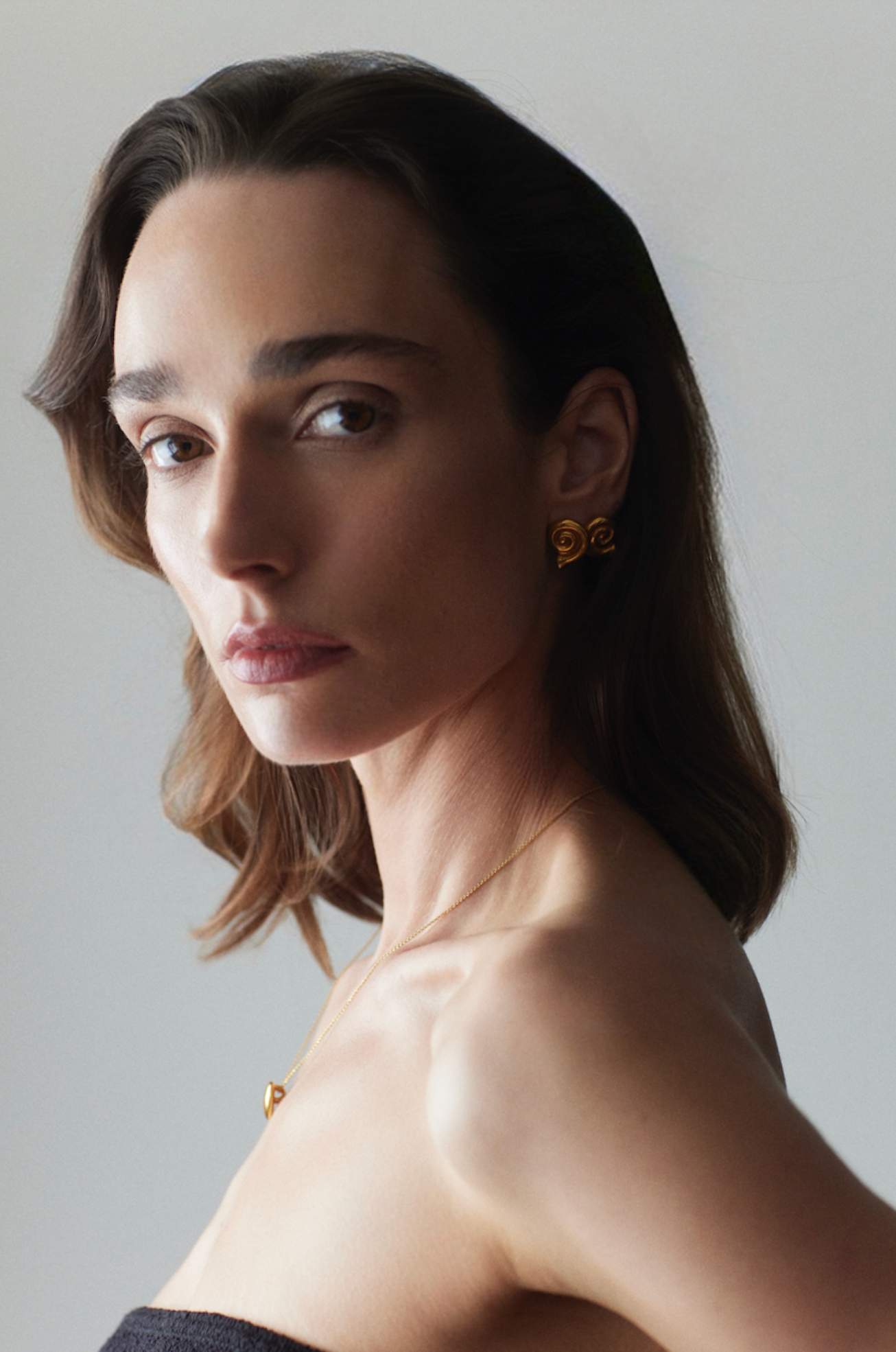 Louise Gold Stud Earrings