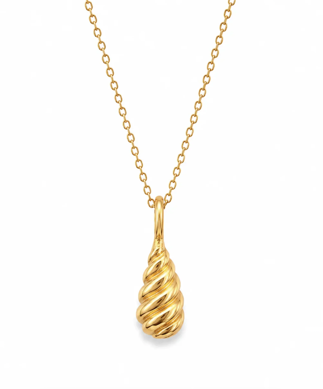 Spiral Almond Necklace