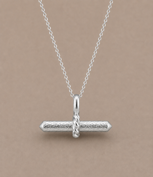 T-Bar II Silver Necklace
