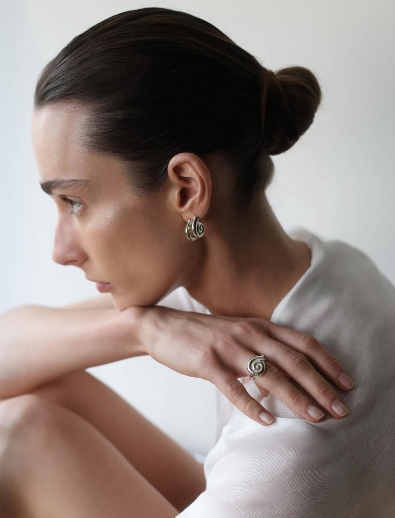Louise Silver Hoop Earrings