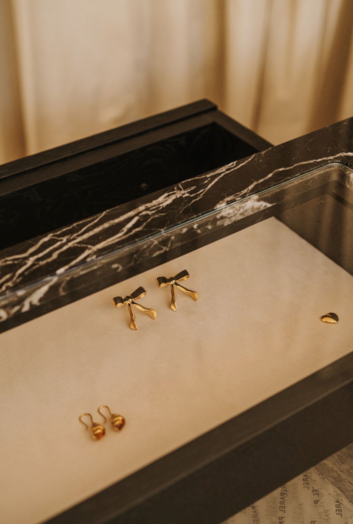 Bow Gold Earrings