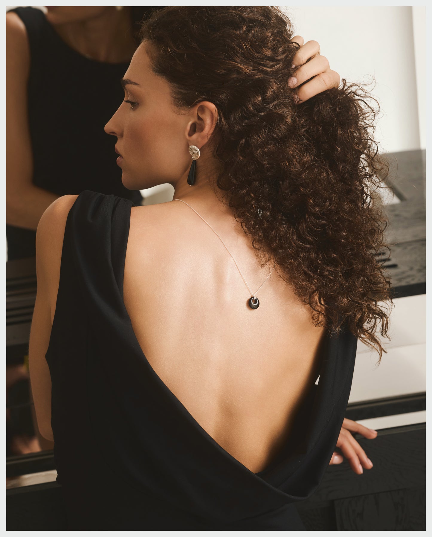 Black Moon Silver Necklace