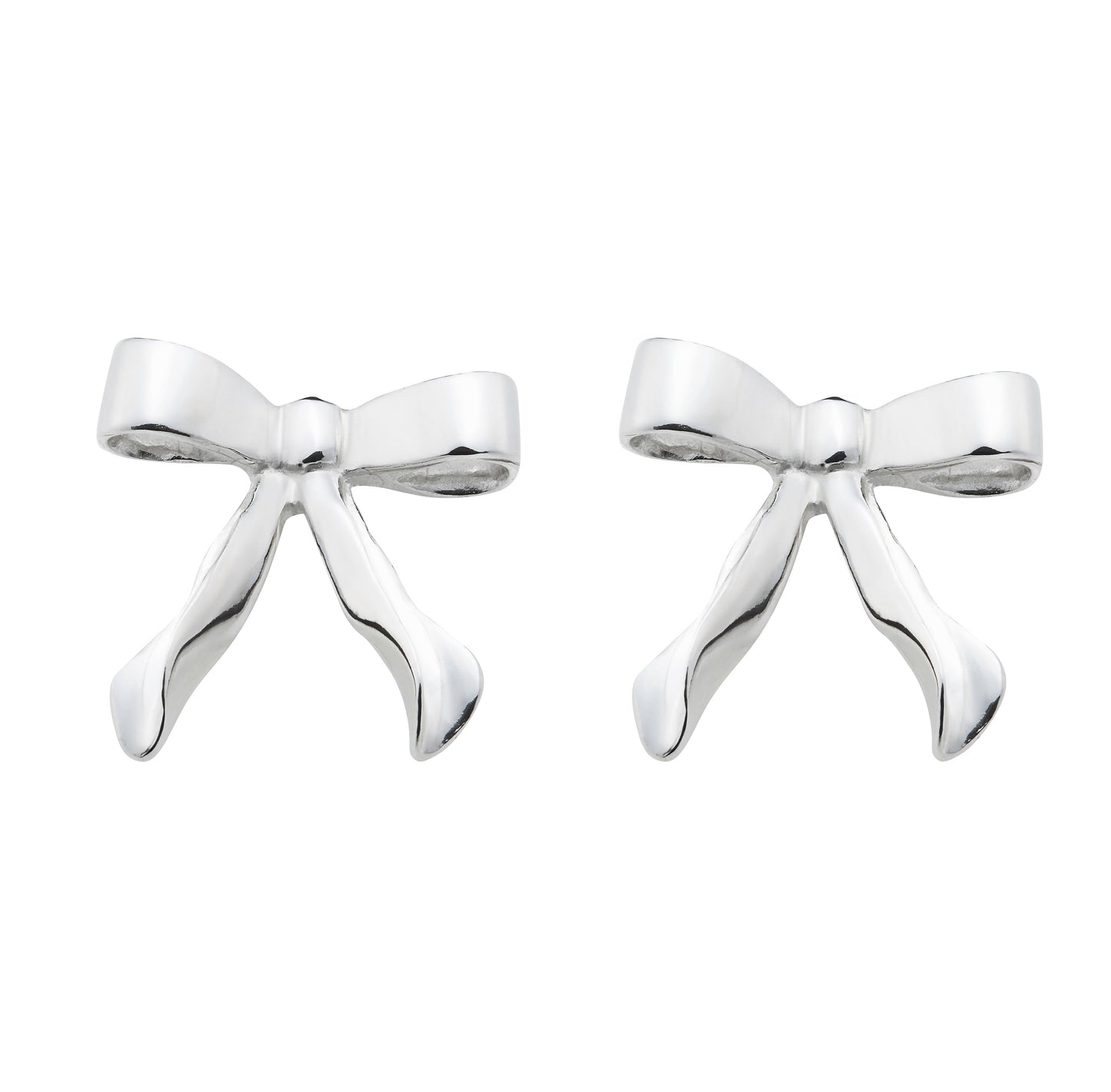 Bow Silver Earrings