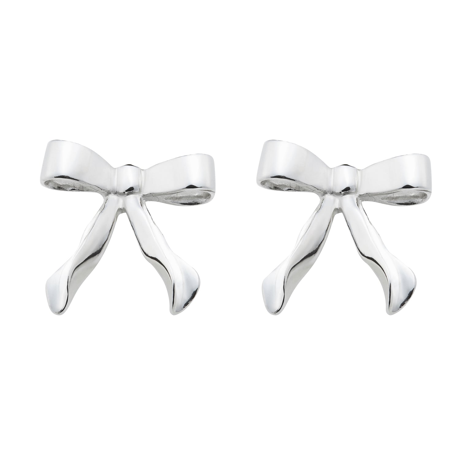 Bow Silver Earrings