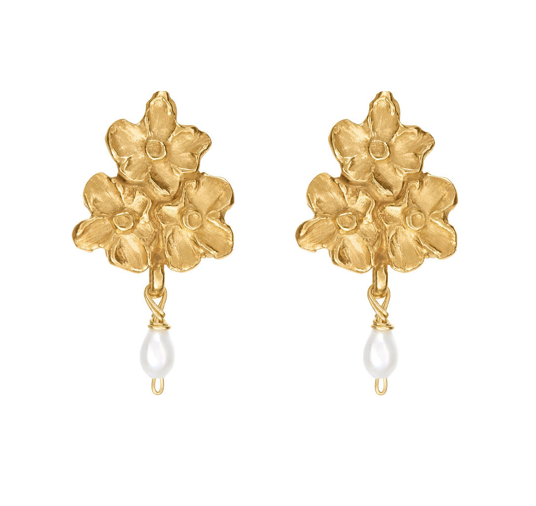 Red Hills Small Pearl Earrings