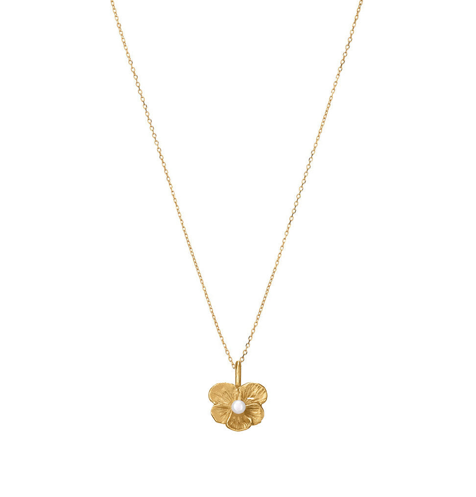 Pansy Pearl Necklace