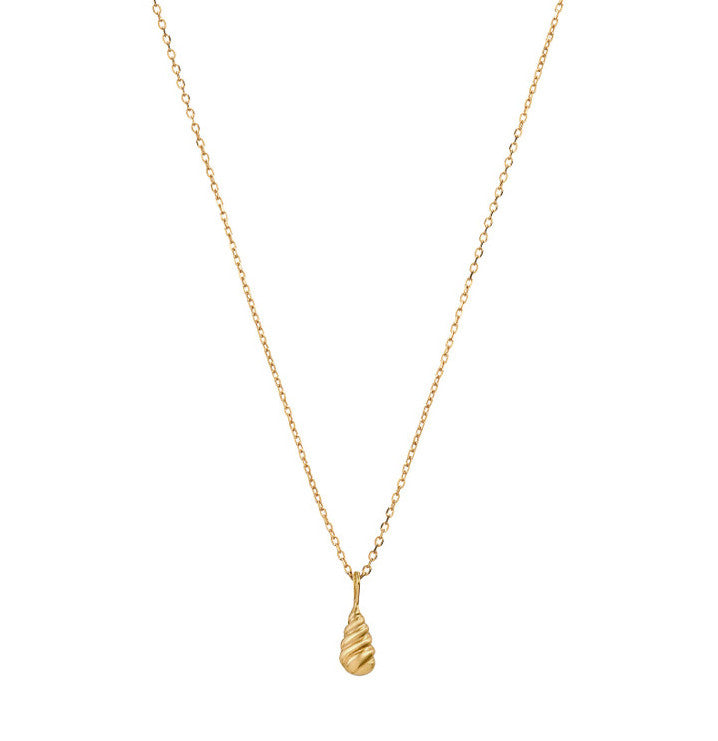 Spiral Almond Necklace