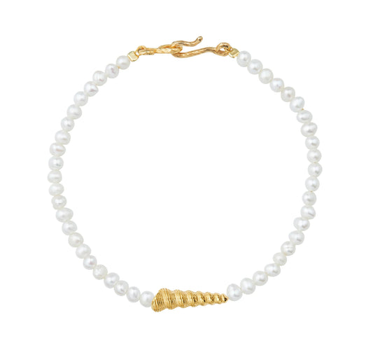 Auger Pearl Bracelet
