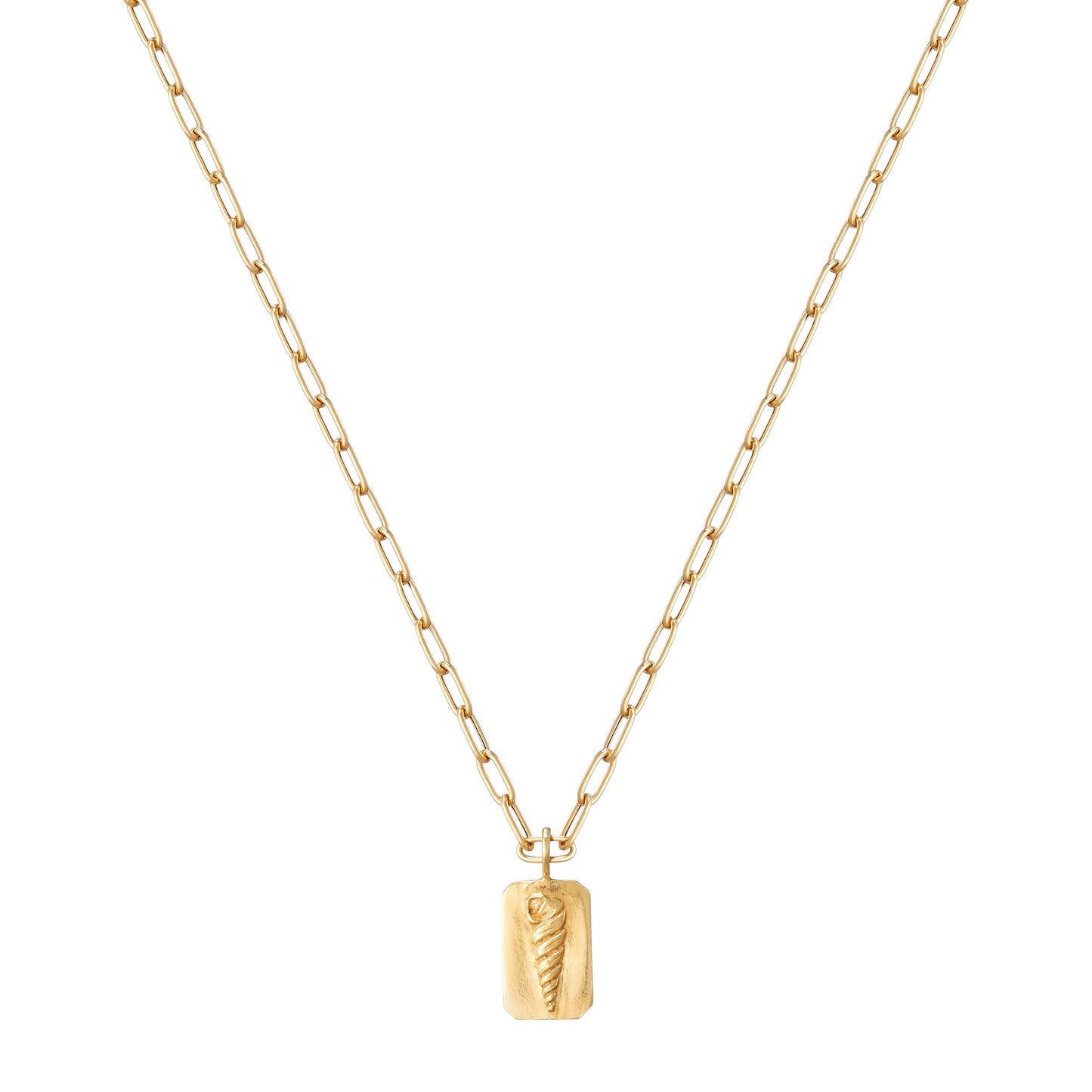 Amonit & Auger Double Side Necklace