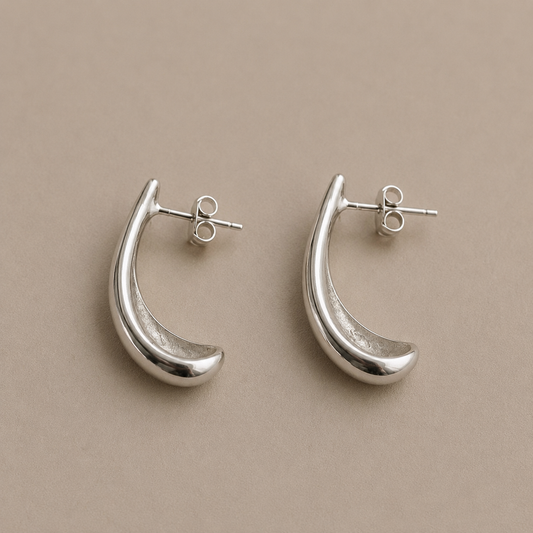 Wave Silver Earrings