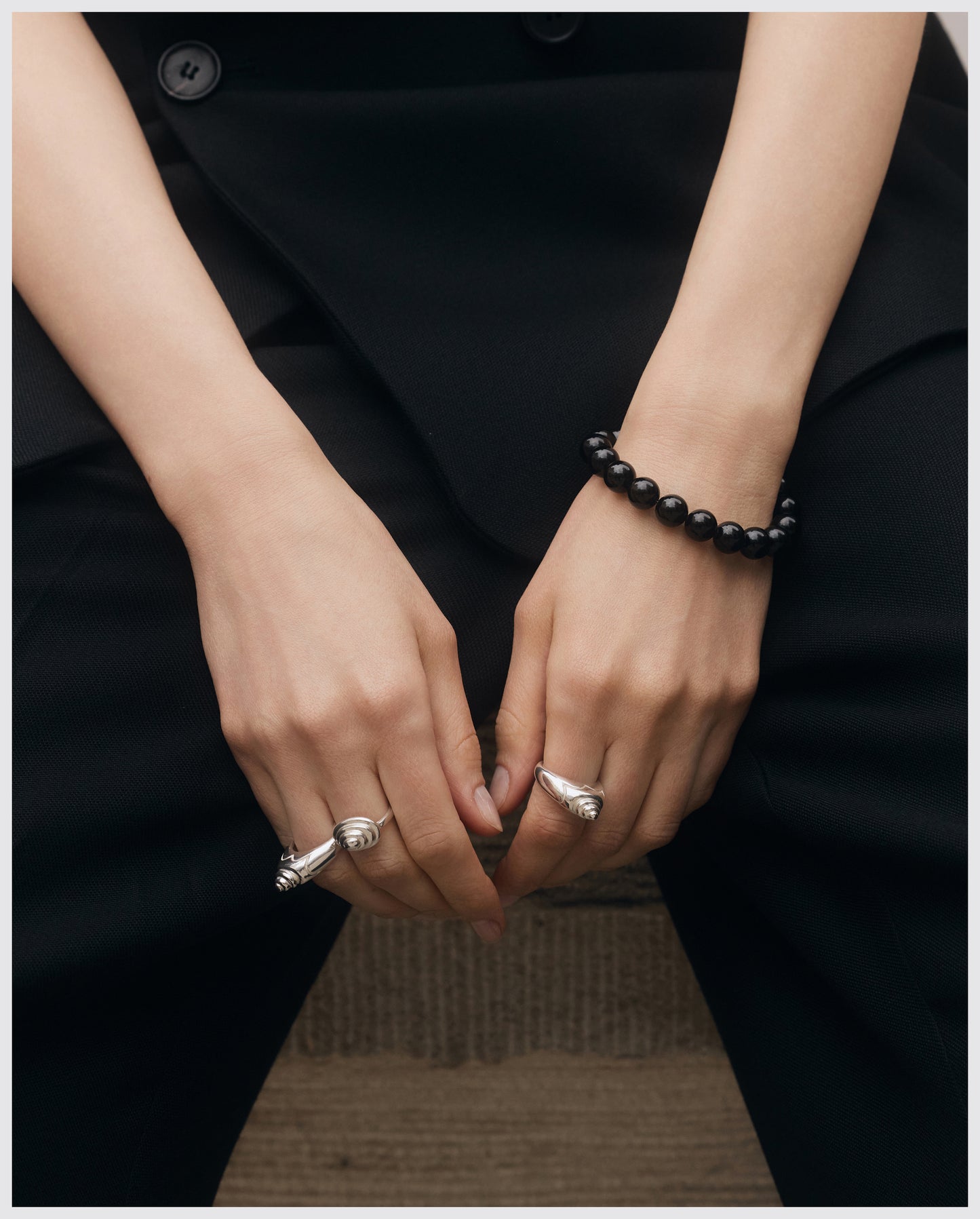 Coil Onyx Gold Bracelet