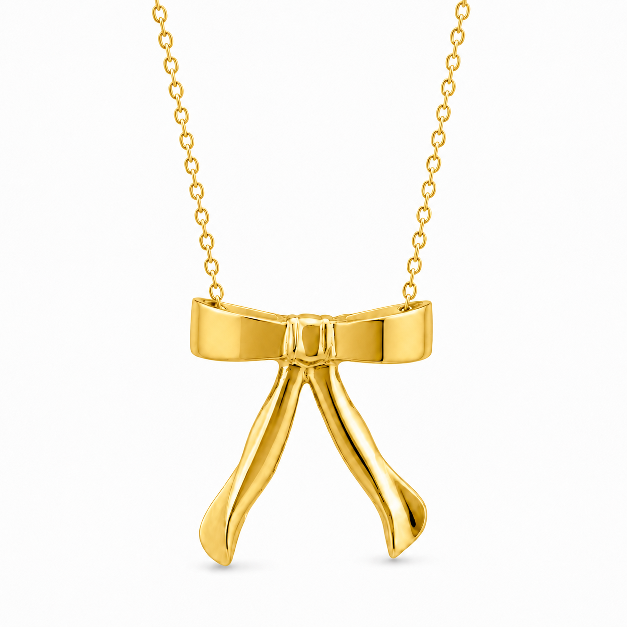Bow Gold Necklace