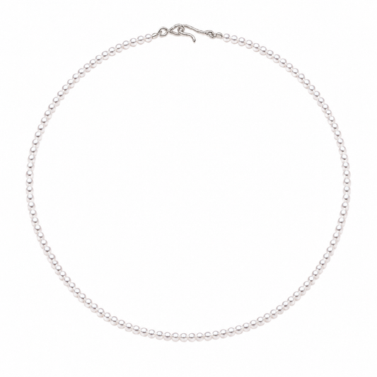 The Swan Silver Pearl Choker