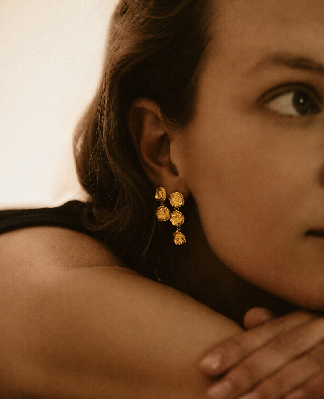 Poppy Duo Gold Earrings