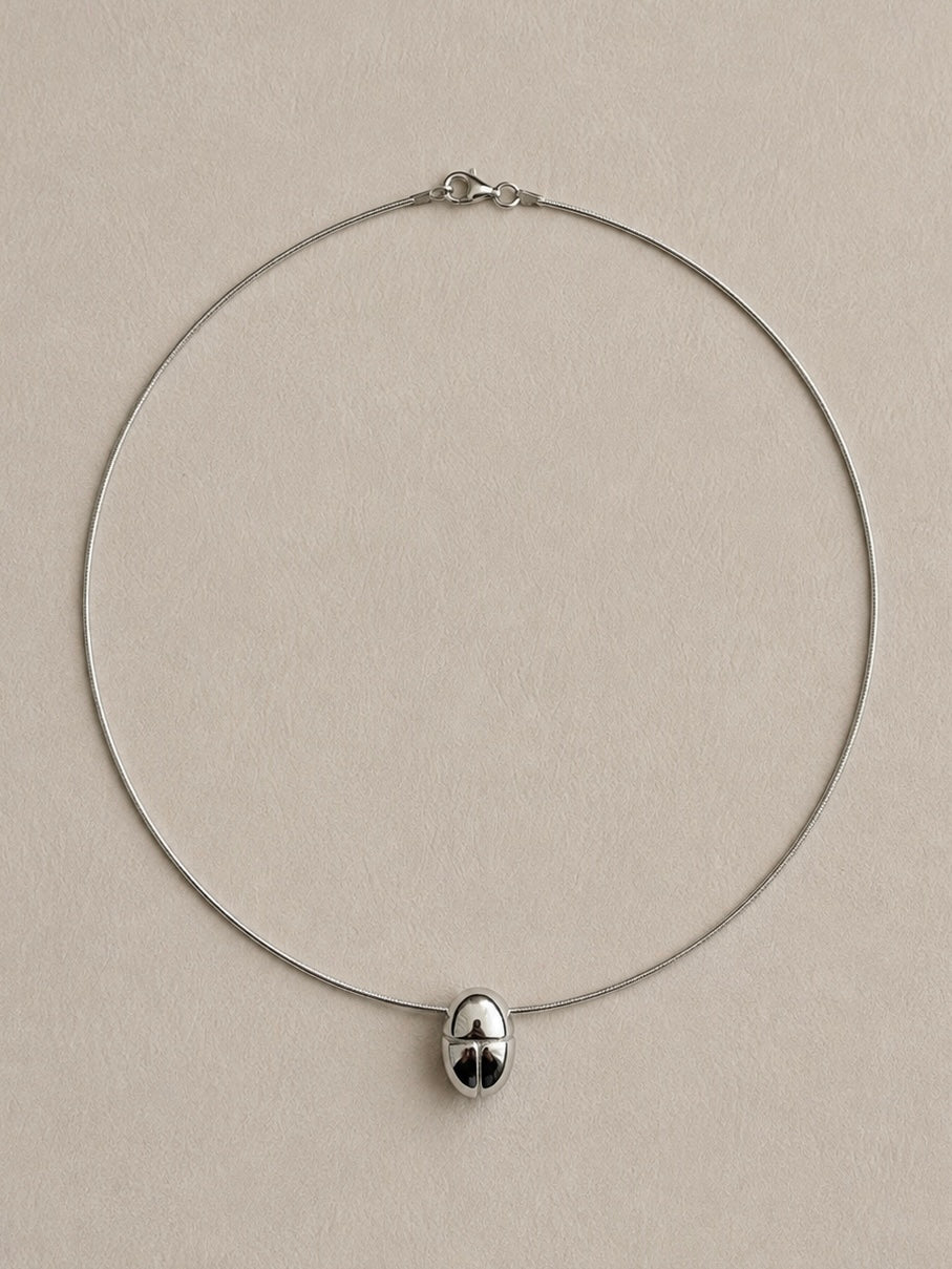 Scarabeus Silver Collier