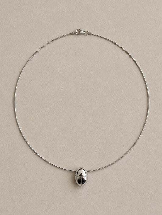 Scarabeus Silver Collier
