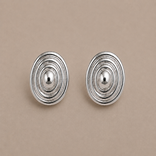 Coil Silver Earrings