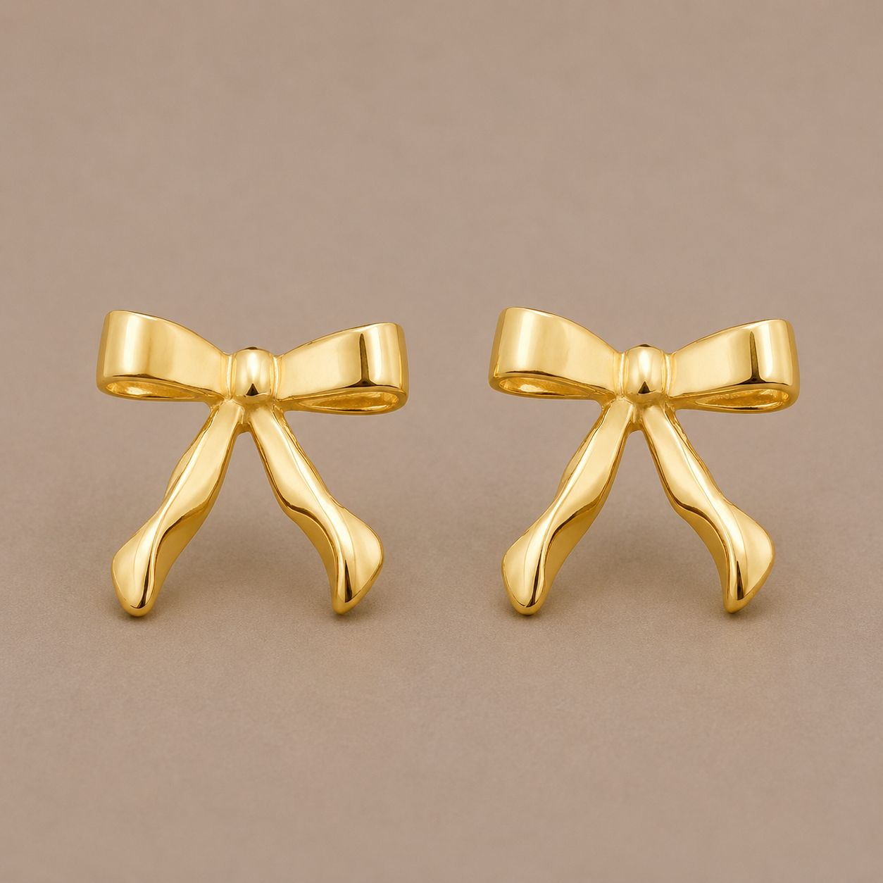 Bow Gold Earrings