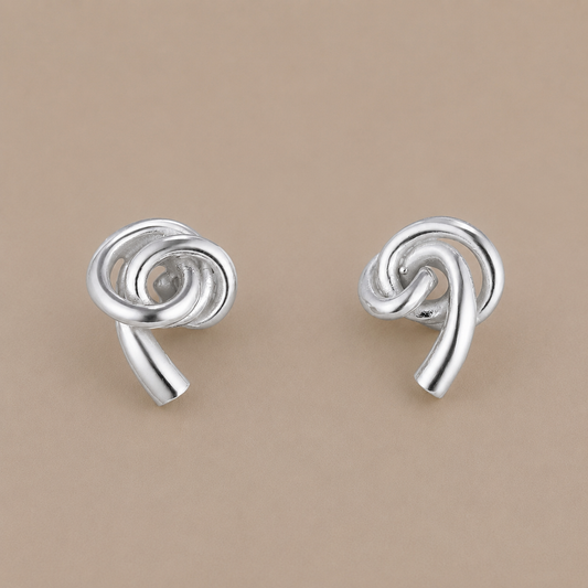 Knot Silver Earrings