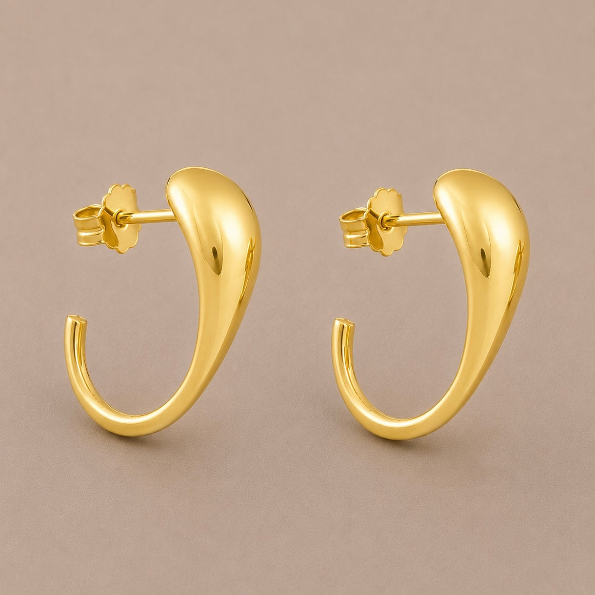 Splash Gold Hoop Earrings