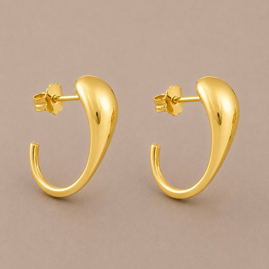 Splash Gold Hoop Earrings