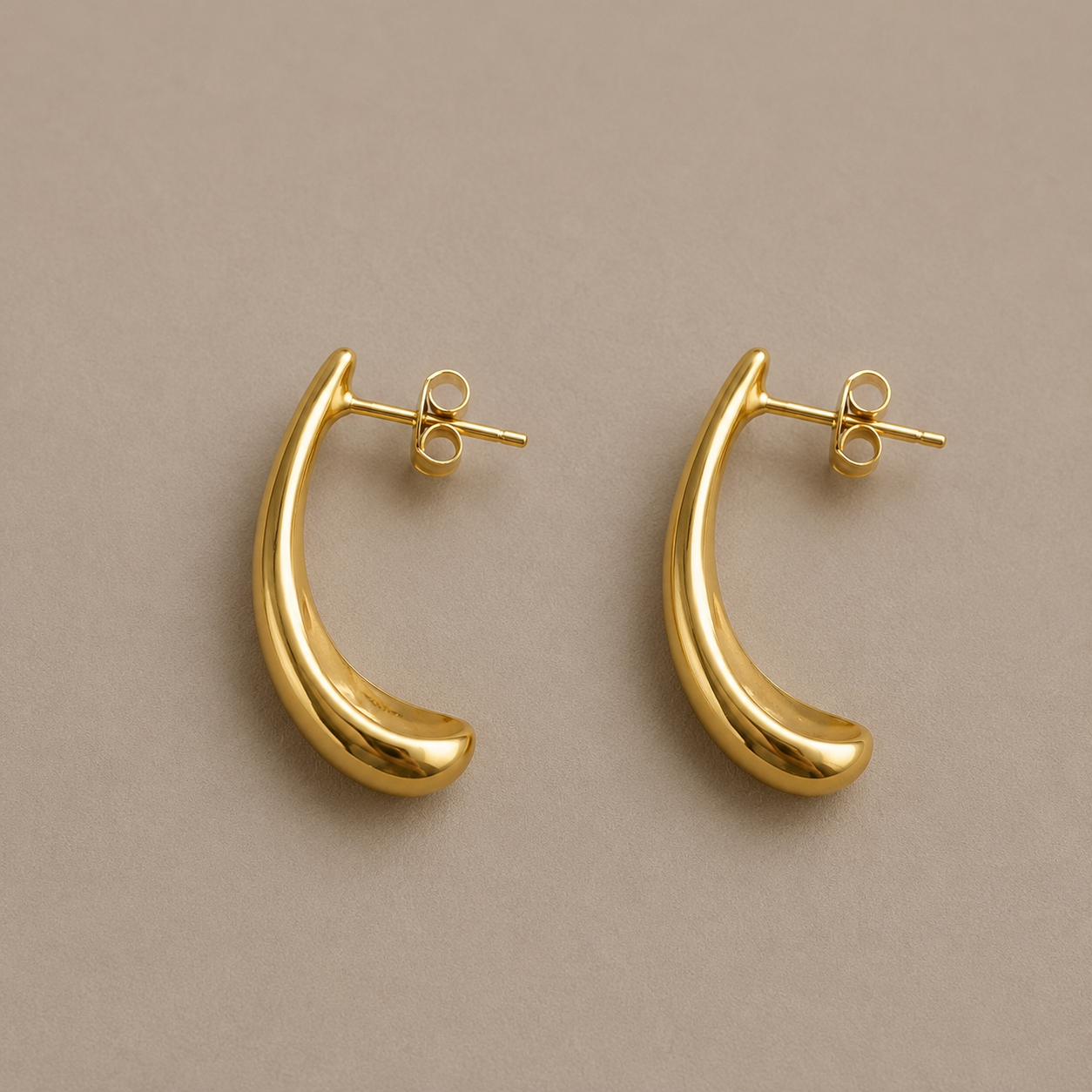 Wave Gold Earrings