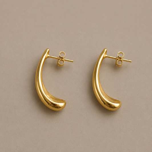 Wave Gold Earrings