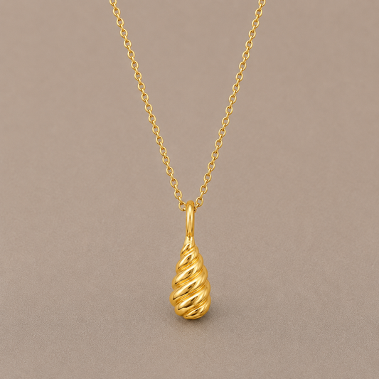 Spiral Almond Necklace
