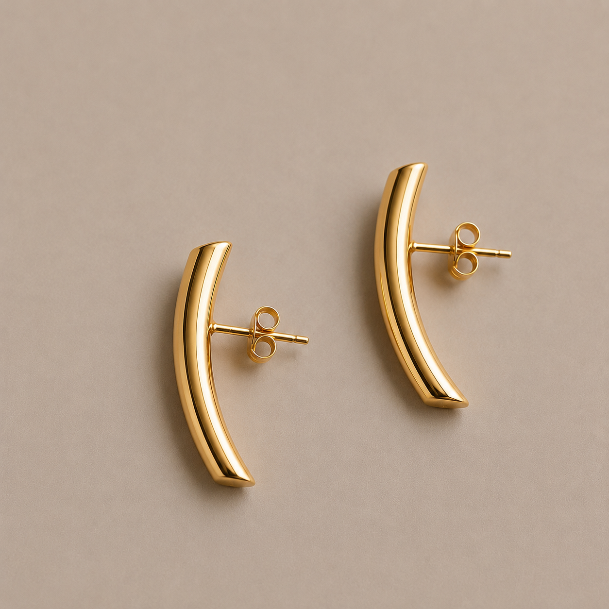 Tube Small Gold Earrings