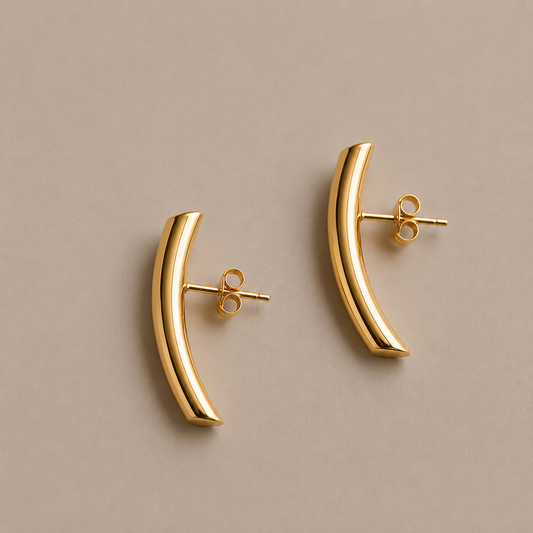 Tube Small Gold Earrings