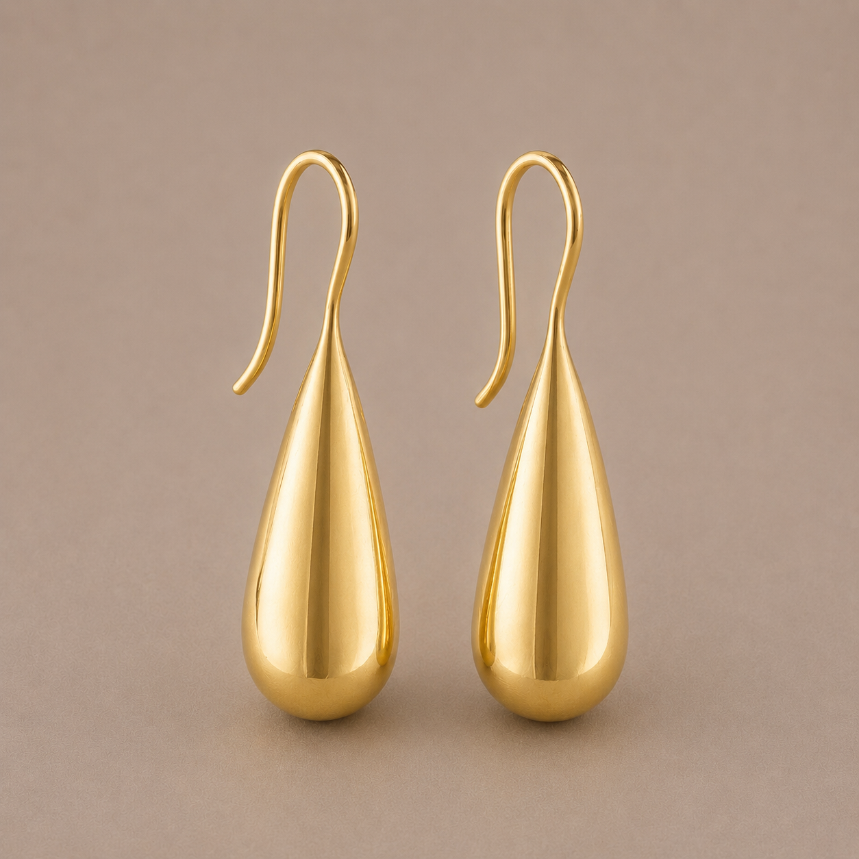 Vand Gold Hook Earrings