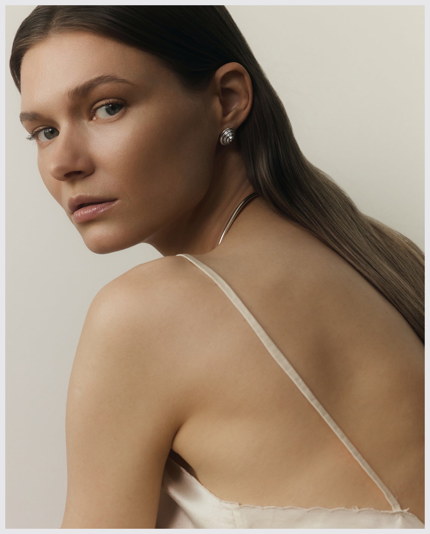 Coil Silver Earrings