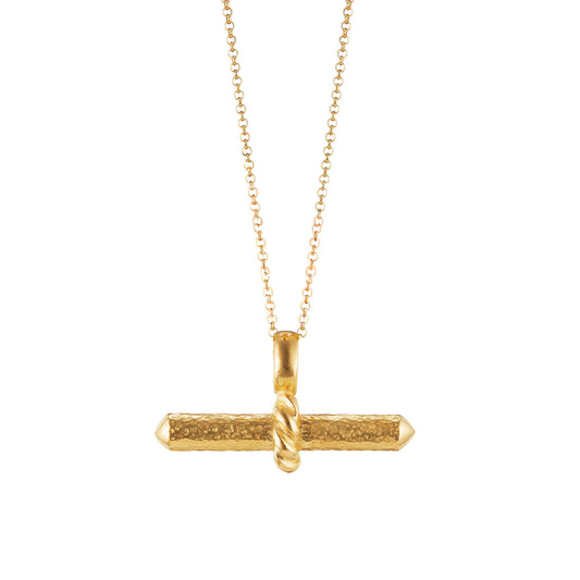 T-Bar II Gold Necklace