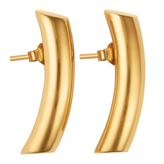 Tube Large Gold Earrings