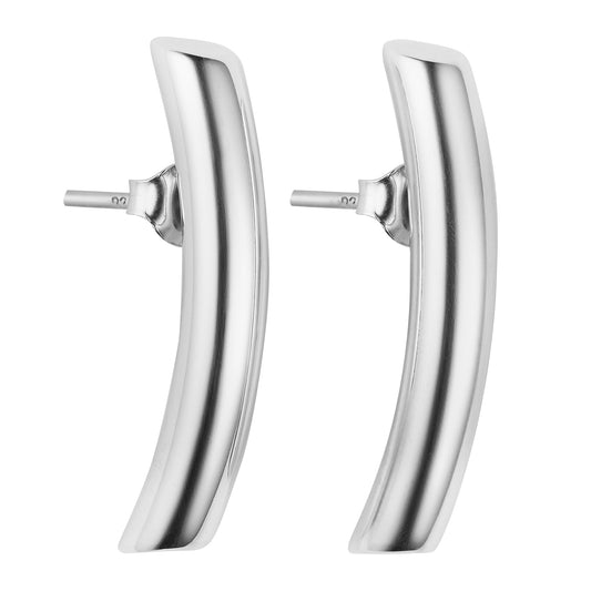 Tube Smaill Silver Earrings