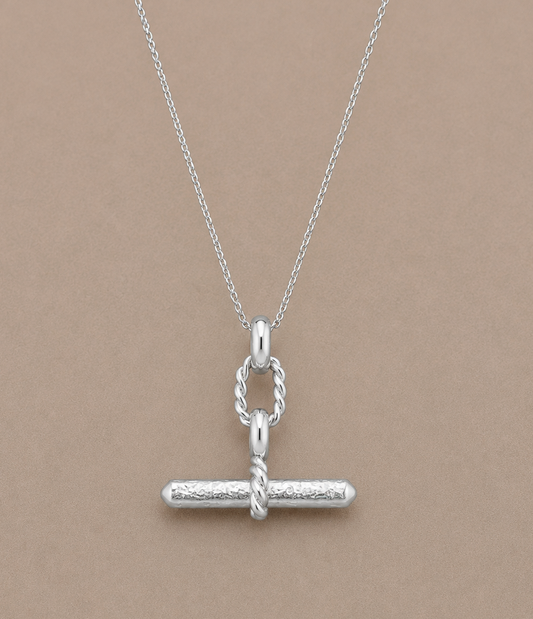 T-Bar I Silver Necklace