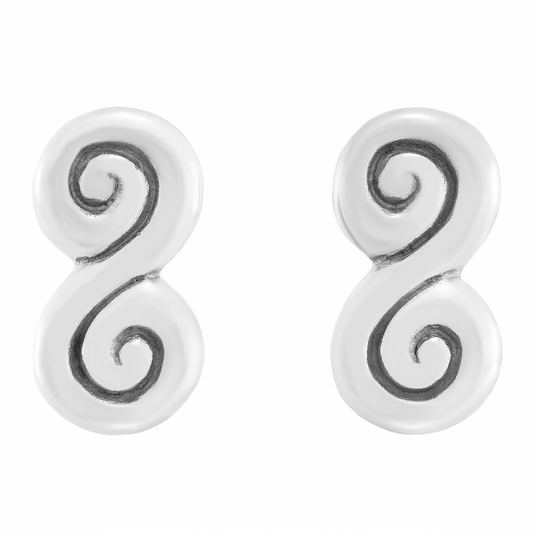 Louise Silver Double Earrings