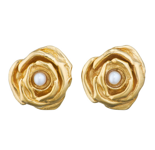 Mallo Rose Pearl Earrings