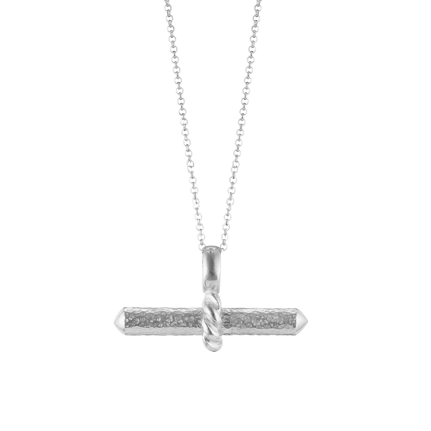 T-Bar II Silver Necklace