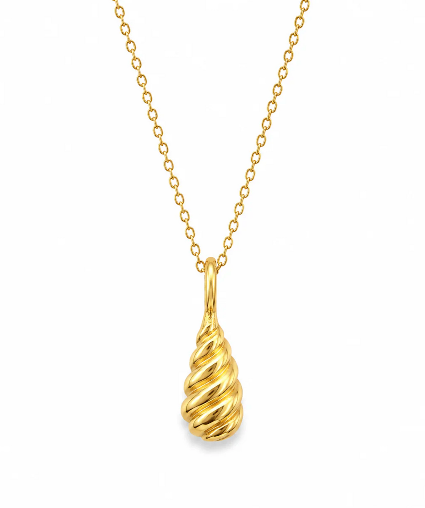 Spiral Almond Necklace