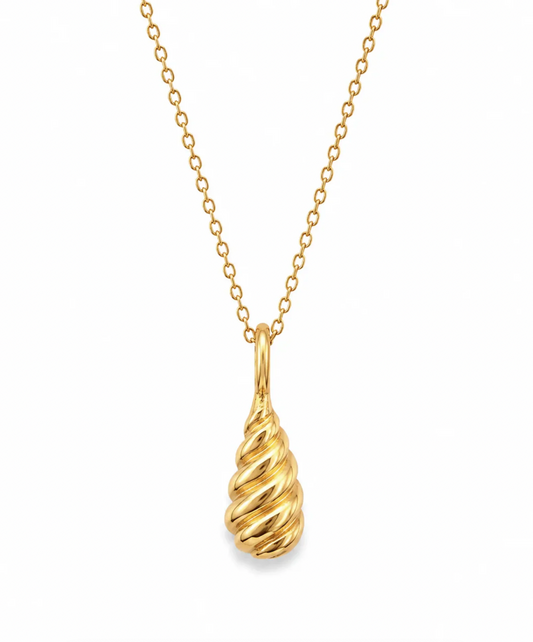Spiral Almond Necklace
