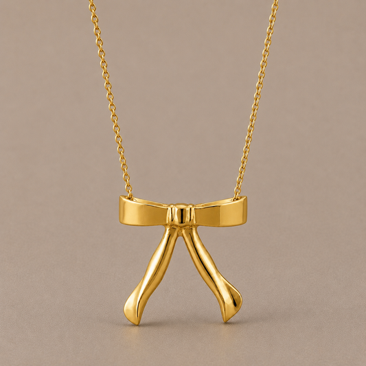 Bow Gold Necklace