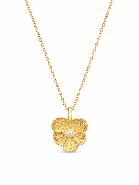 Pansy Pearl Necklace