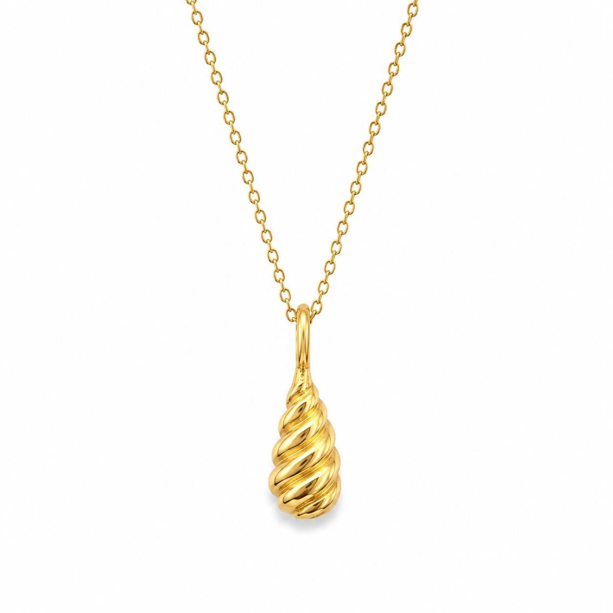 Spiral Almond Necklace