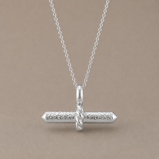 T-Bar II Silver Necklace